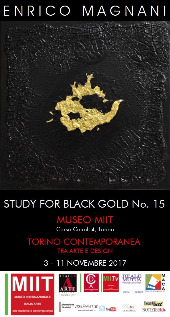 Enrico Magnani, magnani, torino, arte, contemporanea, design, black, gold, MIIT