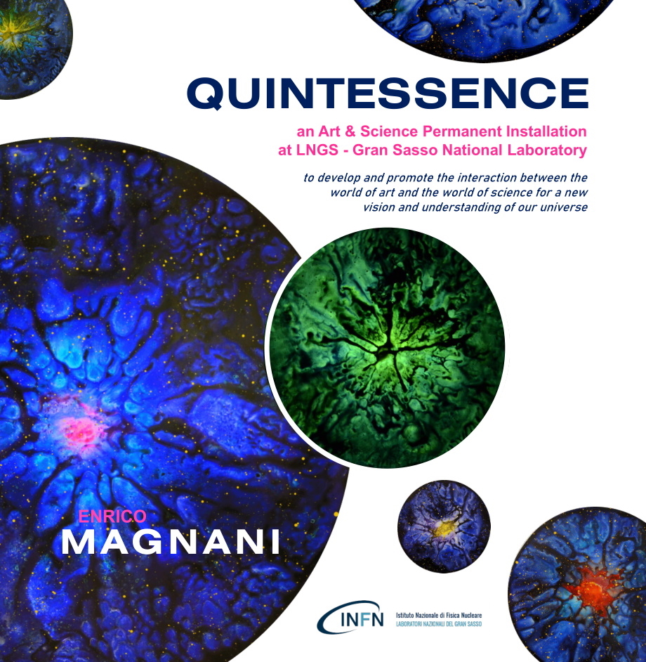 quintessence, enrico magnani, arte, lngs, infn, science, supernova, dark matter