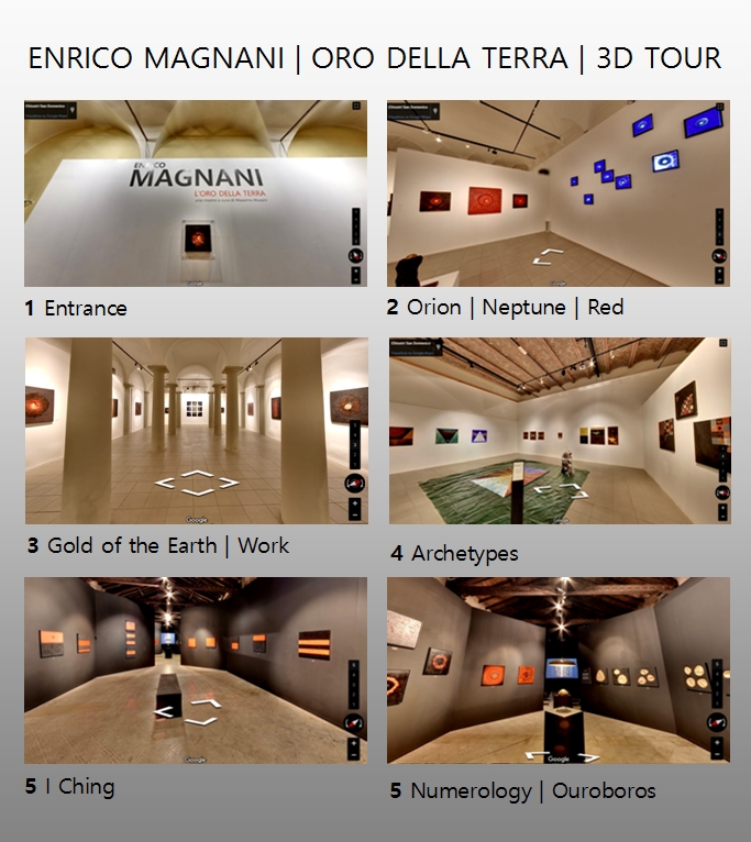 enrico magnani, oro della terra, chiostri, san domenico, virtual, tour, 3d, reggio emilia