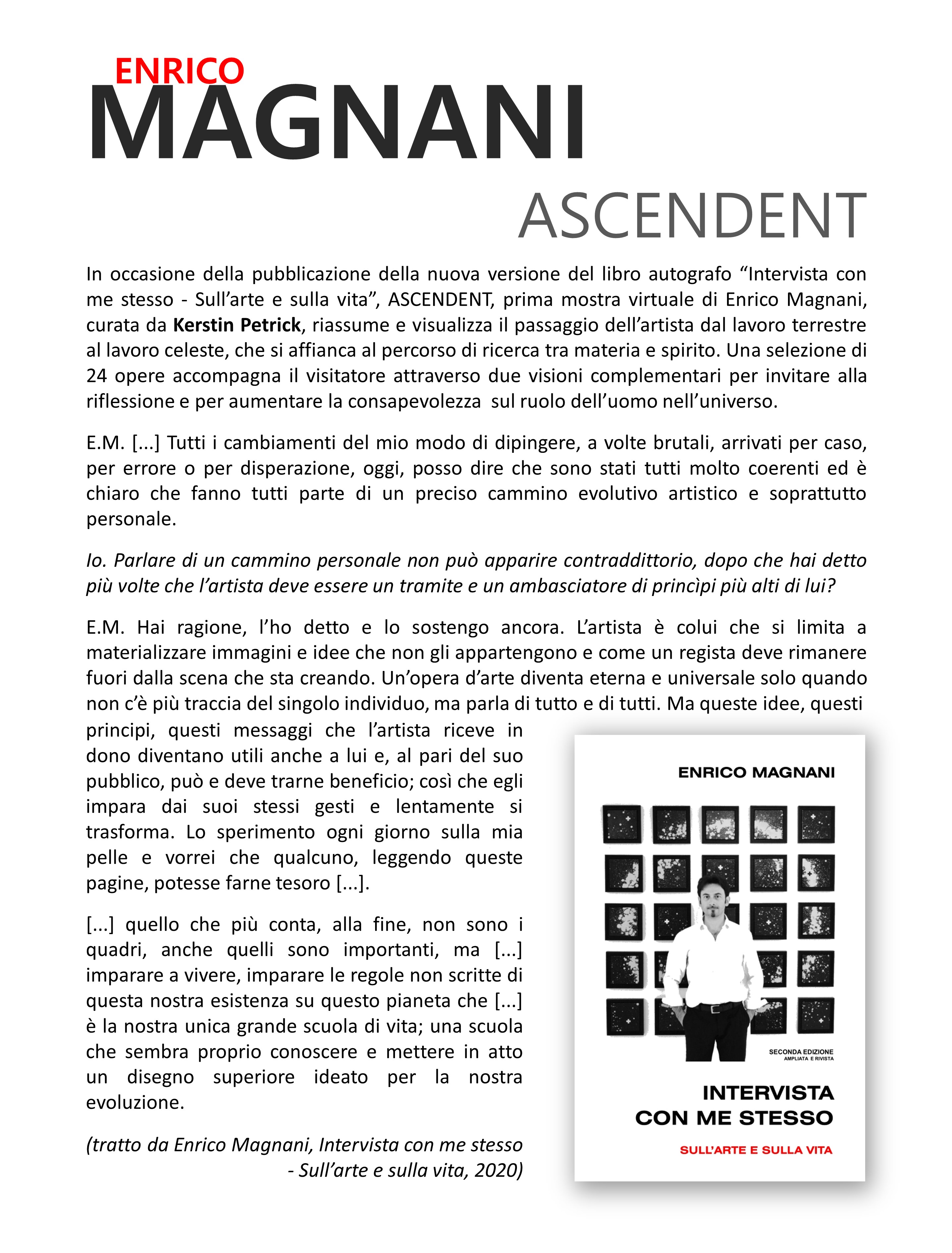 enrico magnani, ascendent, exhibition, virtual, gallery