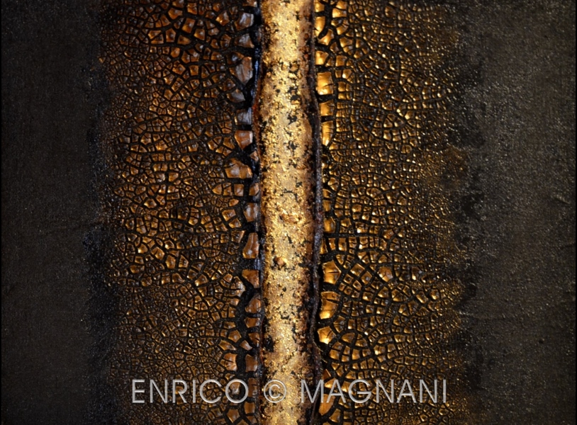 Enrico Magnani, Gold of the earth No.8, textured abstract contemporary artwork