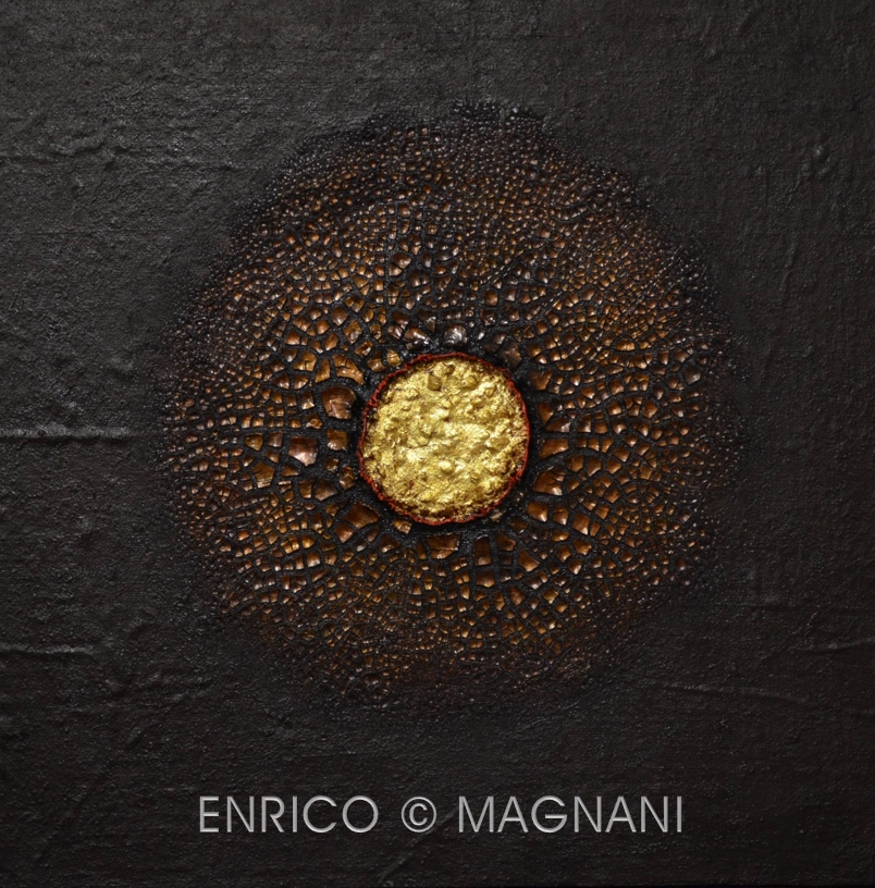 Enrico Magnani, Gold of the earth No.10, textured abstract contemporary artwork
