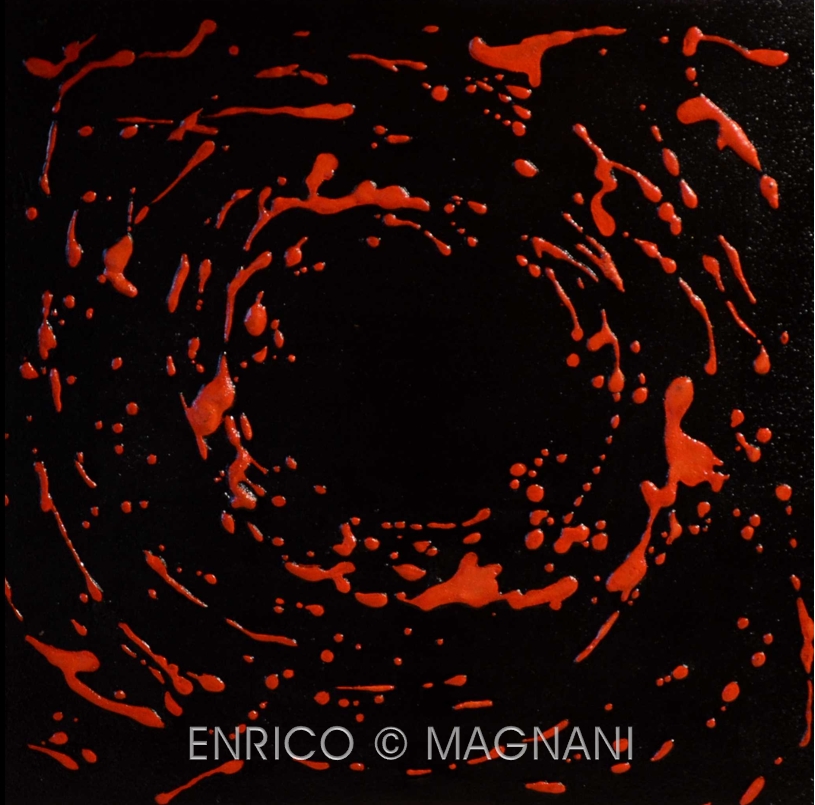 Enrico Magnani, Ouroboros creation part No.2, textured artwork of contemporary art