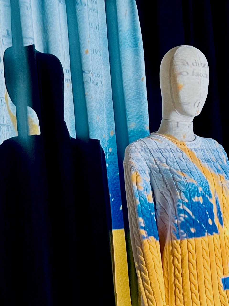 Paper study della serie Saiph. Opera di Enrico Magnani realizzata per celebrare la maglia Saiph, della capsule collection Art Couture realizzata in collaborazione con Kangra