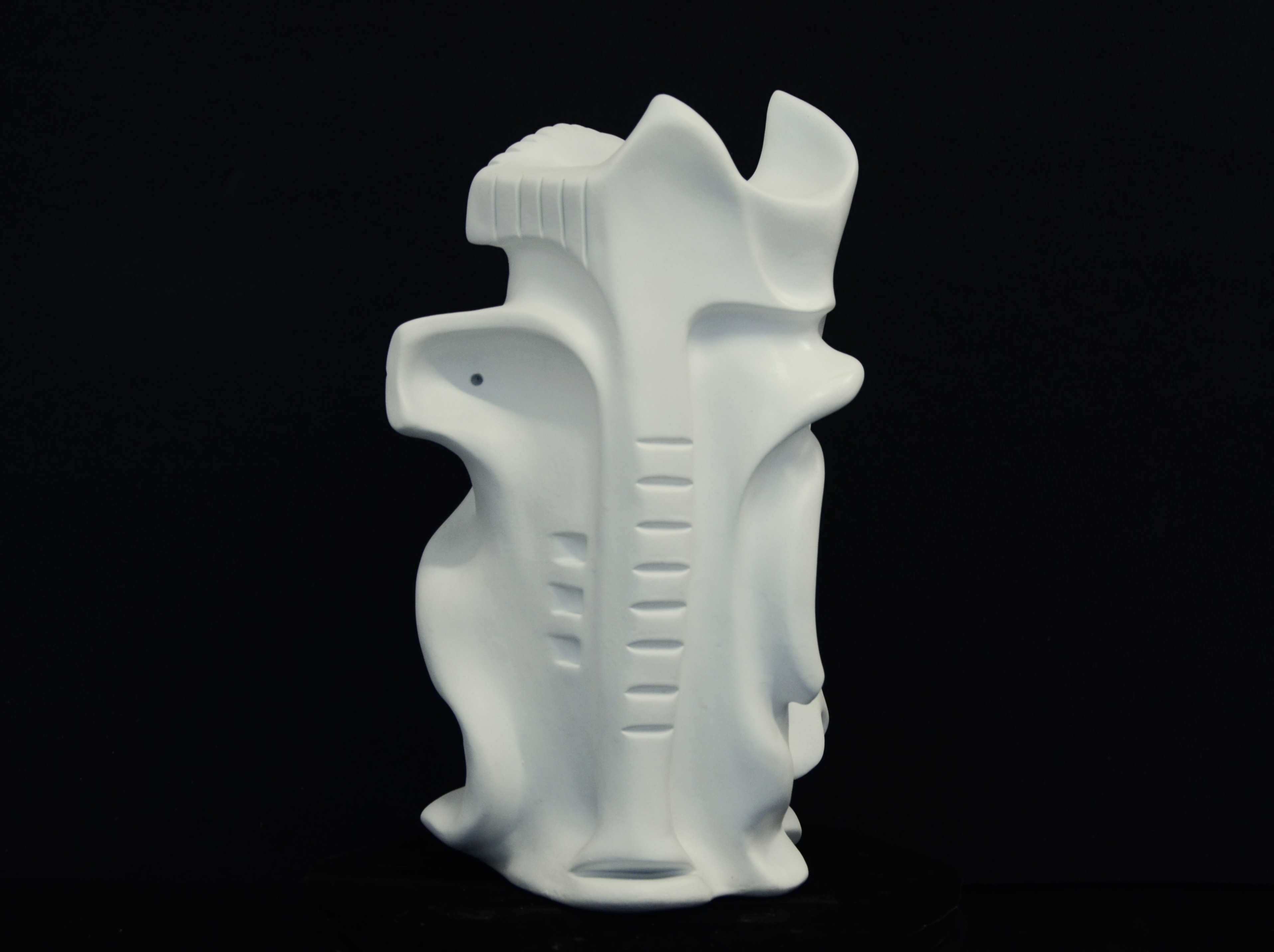 sculpture by enrico magnani, contemporary artist, made with clay, resin and enamel