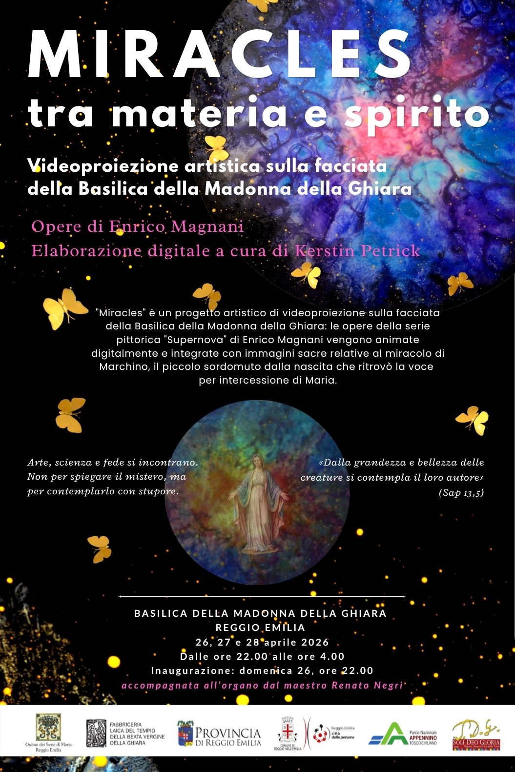 Enrico, Magnani, kerstin, petrick, madonna della ghiara, reggio emilia, Miracles, videoproiezioni