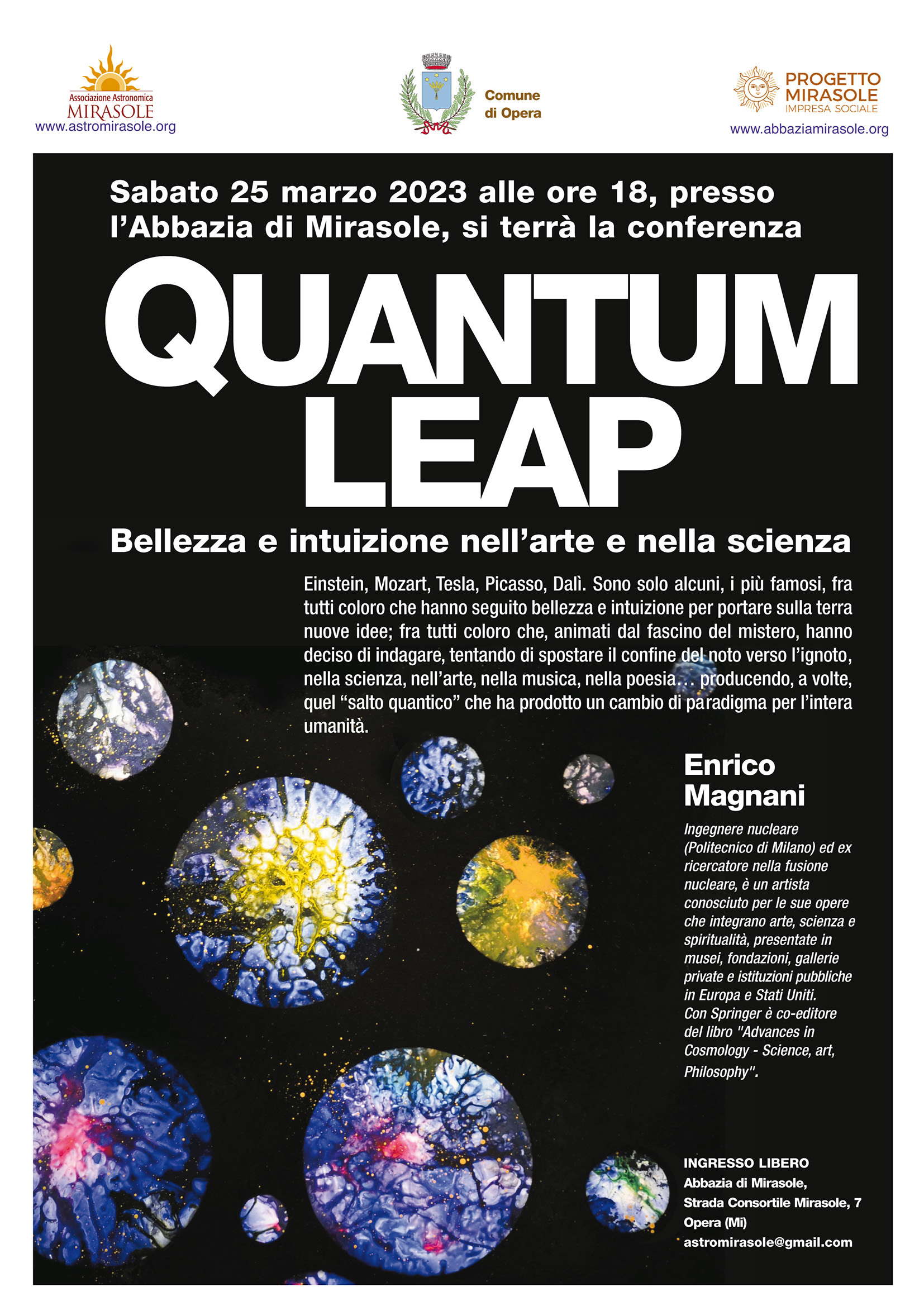 enrico magnani, arte, scienza, misrasole, astromirasole, quantum leap