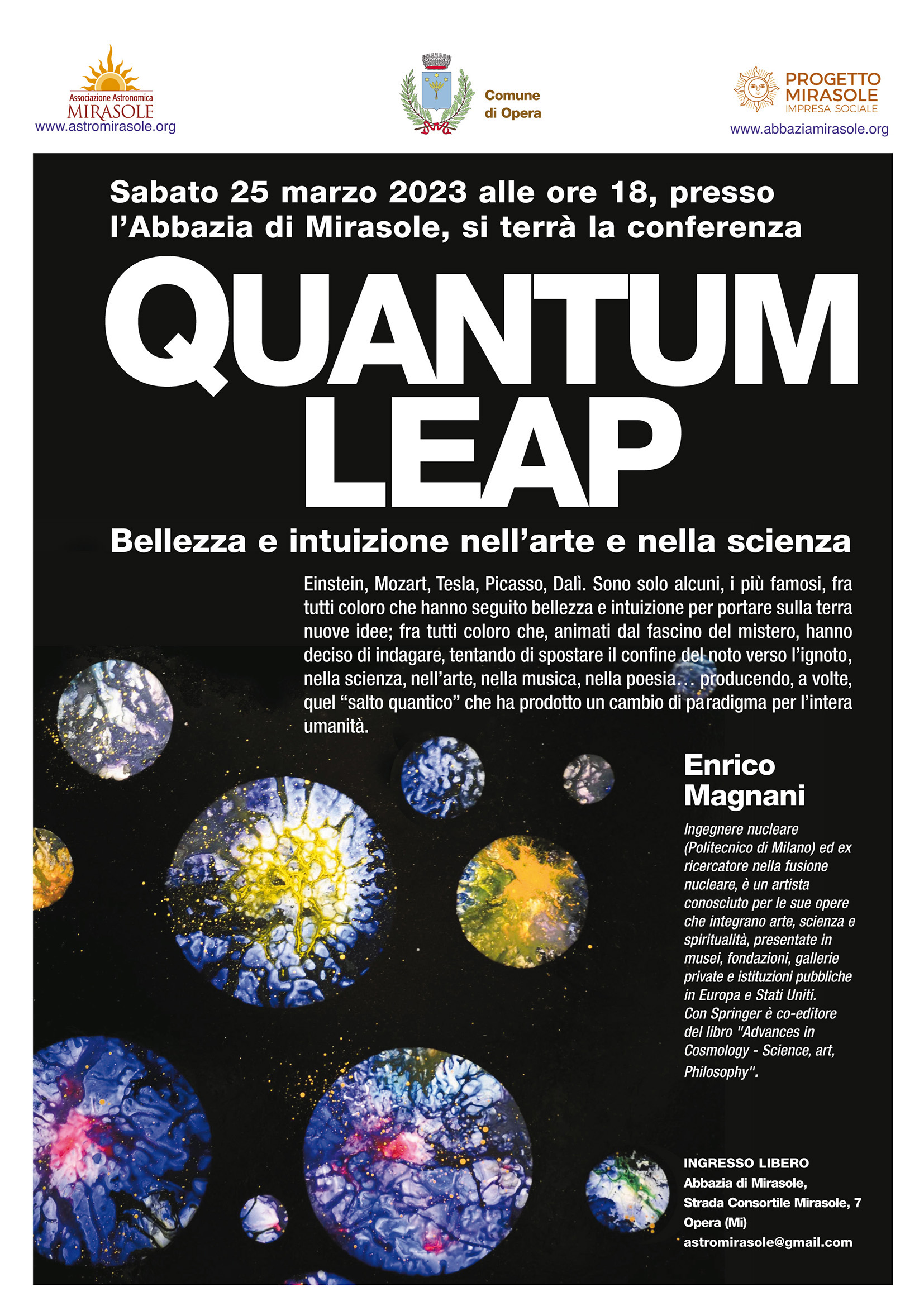 enricio, magnani, arte, scienza, quantum leap