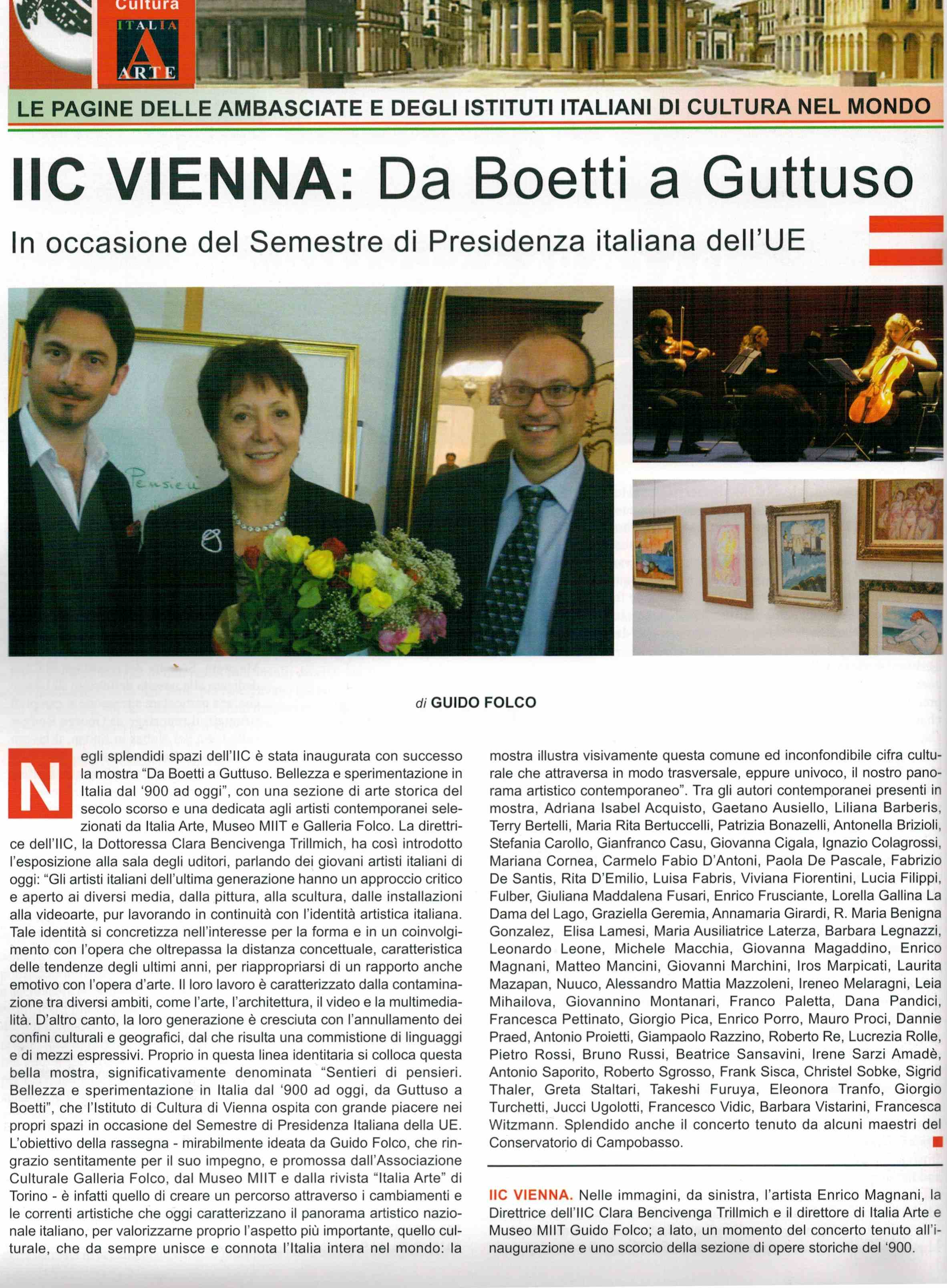 enrico magnani, arte, iic, vienna, istituto, cultura, arte