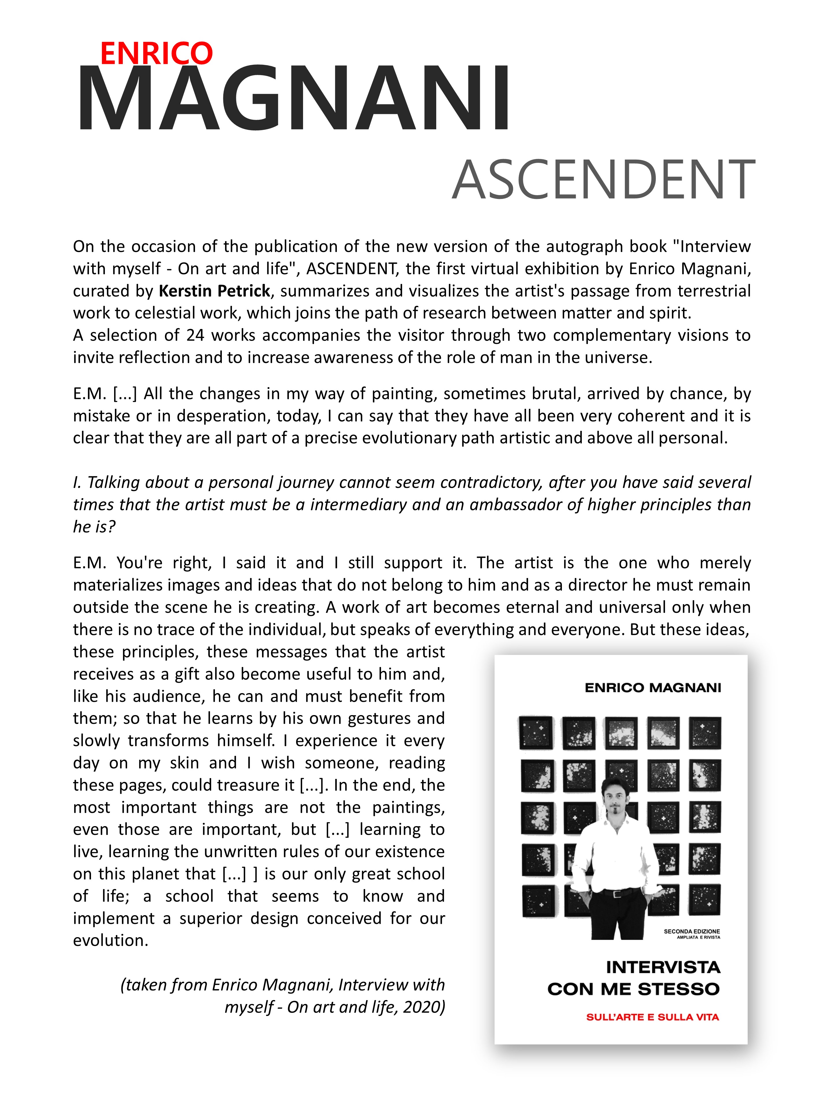 enrico magnani, ascendent, exhibition, virtual, gallery